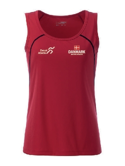 Running Tank, rød med Masters print - Kvinde / Mand - James & Nicholson