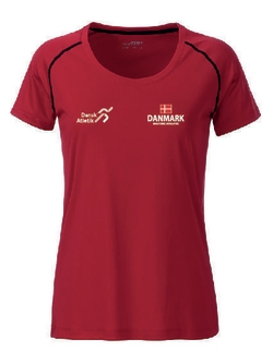T-shirt rød -  med Masters print - Kvinde / Mand - James & Nicholson