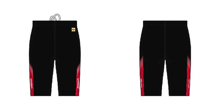 Panzeri TIGHTS med rødt sidestykke  - Med Delta logo