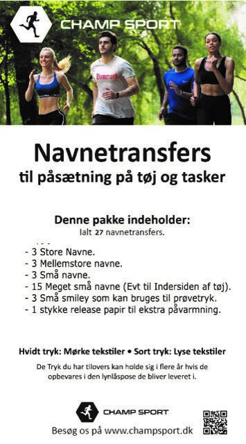 Navn på tøjet