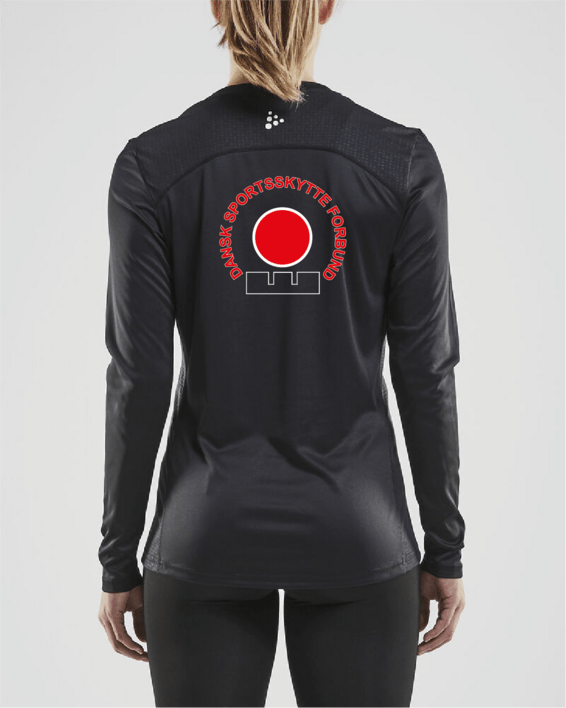 Langærmet funktionel bluse med DSF logo