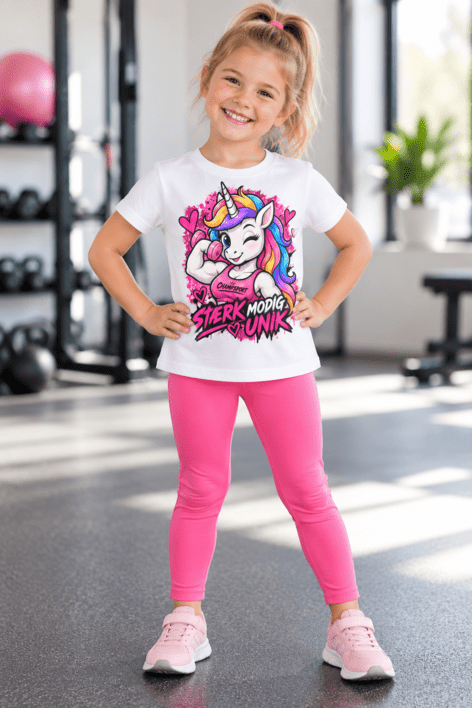 Børne funktionel t-shirt med tryk