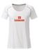 T-shirt med DK print, hvid - James & Nicholson