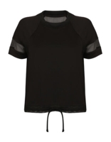 Trænings T-shirt  med bindebånd og detalje på ryggen