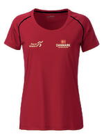 T-shirt rød -  med Masters print - Kvinde / Mand - James & Nicholson