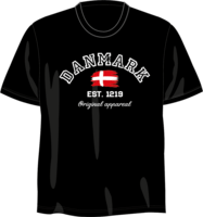Super lækker T-shirt med Danmarks Tryk i 3 farver