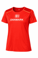 Løbe Tee dame med Danmarks Tryk ( Nyhed) 